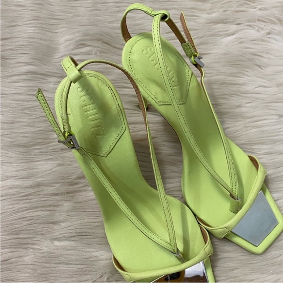 New Schutz Vikki Leather Ankle Wrap Thong Dress Sandals - Picture 16 of 16